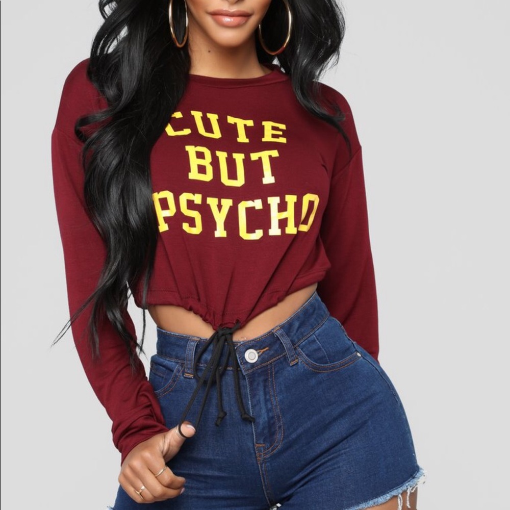 Burgundy sweatshirt!